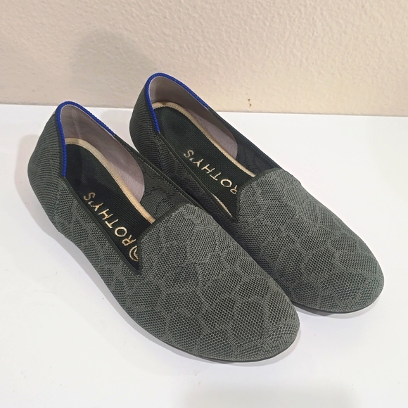 🪴 ROTHY'S "THE FLAT" TURTLE PRINT KNIT ROUND TOE FLATS - Picture 1 of 12